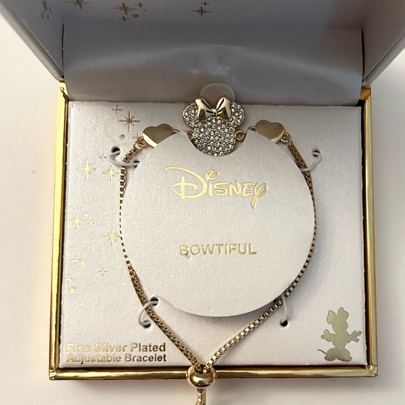 Disney Minnie Mouse Paved Slider Bracelet New In Box - Picture 1 of 5